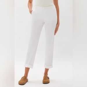 ECRU MITCHELL ROLL CUFF CHINO IN WHITE Size 4. EUC